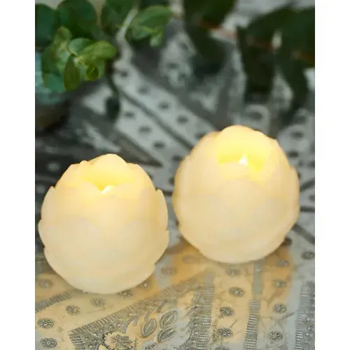Sirius Helene flower candle, set of 2