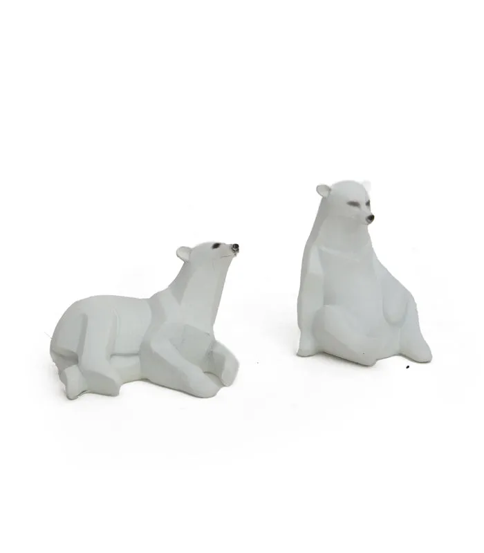 Snow Polar Bear - set of 2
