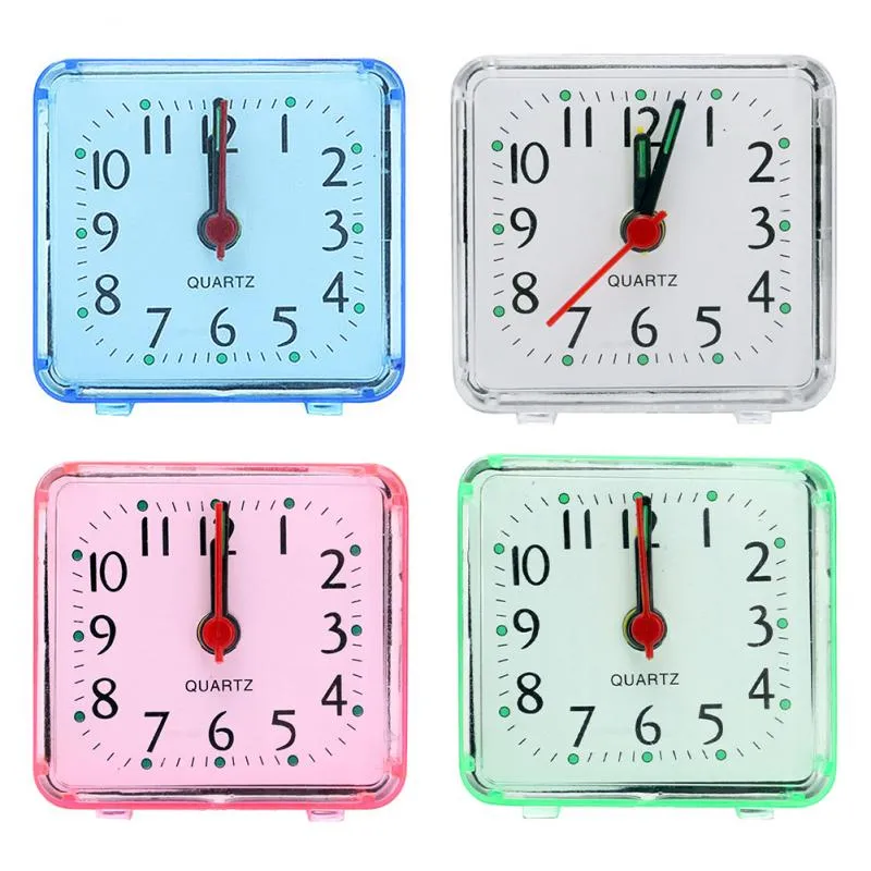 Square Small Bed Compact Travel Quartz Beep Clock Fashion Rabbit Bedside Lamp Green Batteries Alarm Multi-function Kitchen Cheap