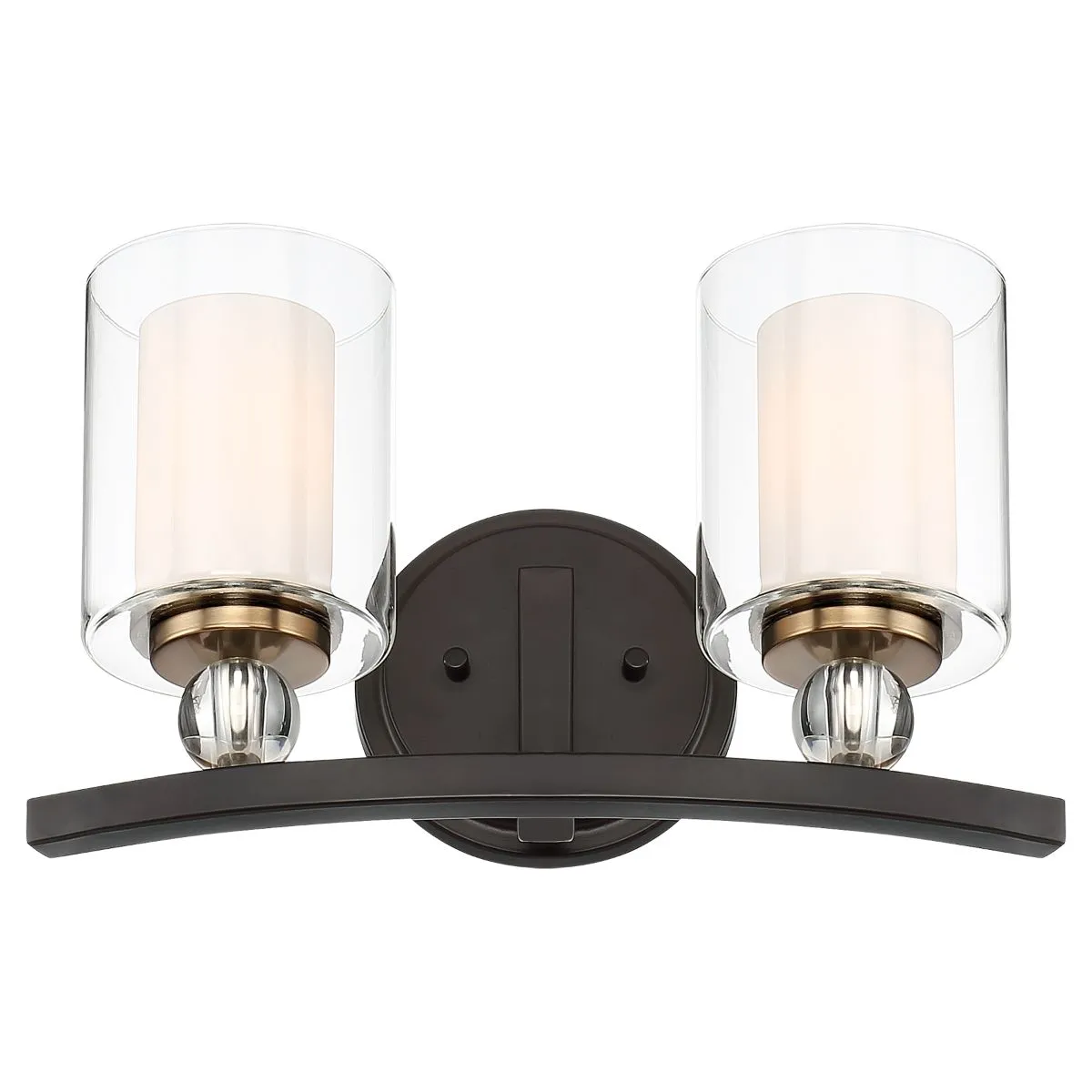 Studio 5 16 in. 2 Lights Vanity Light Bronze & Brass finish