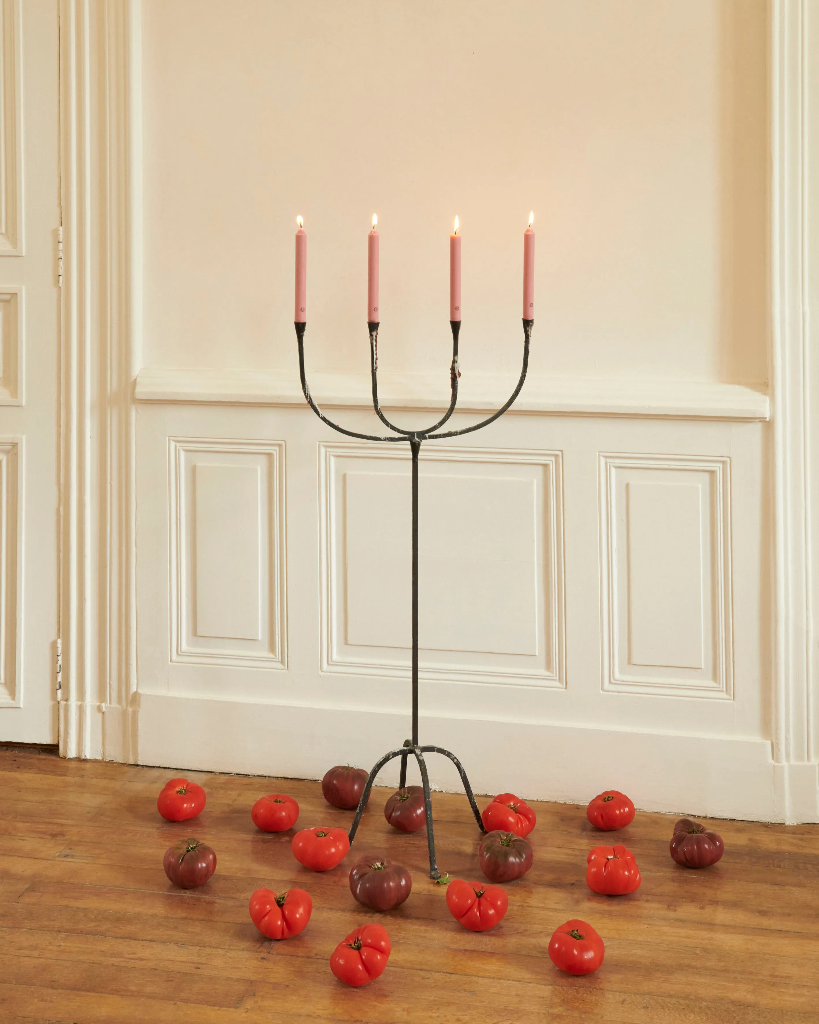 Taper Candle Set in Tomato