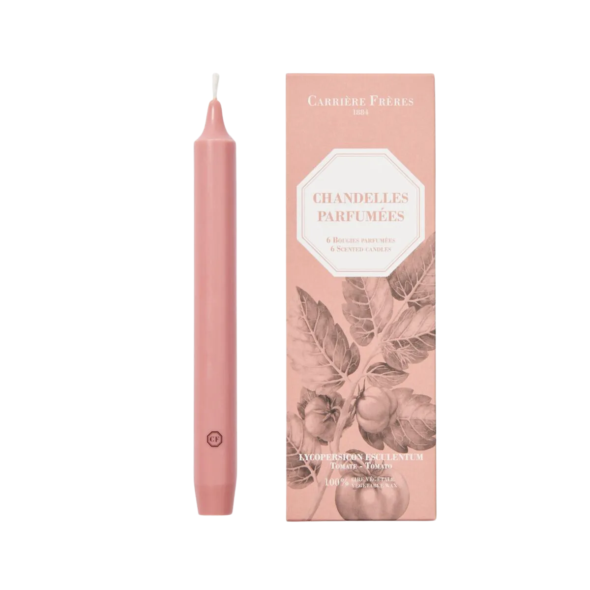 Taper Candle Set in Tomato
