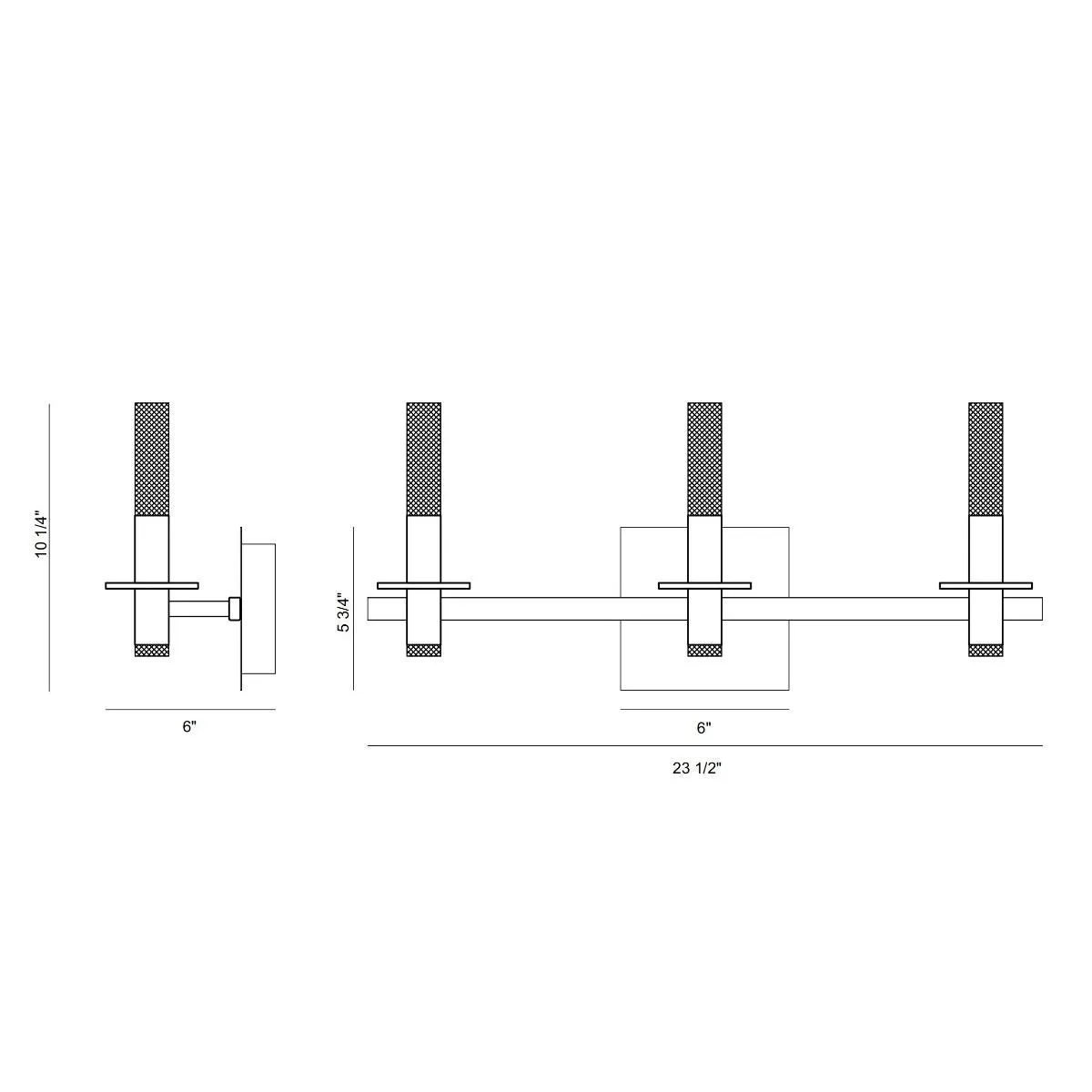 Torna 6 Lights 24 in. LED Vanity Light Gold Finish