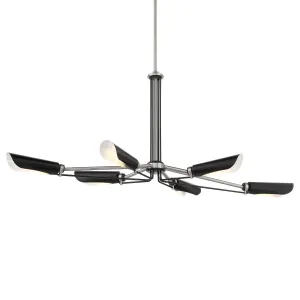 Turbine 44 in. 6 Lights Pendant Light Brushed Nickel Finish