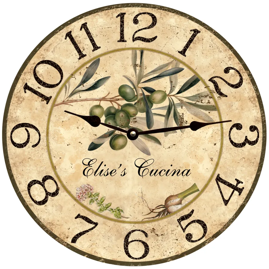 Unique Custom Olive Branch Wall Clock – Perfect Personalized Gift