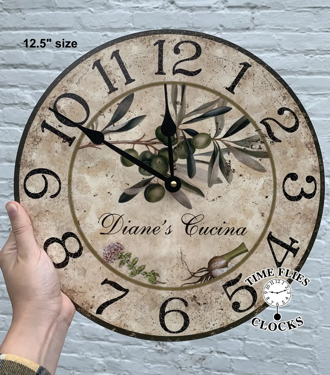 Unique Custom Olive Branch Wall Clock – Perfect Personalized Gift