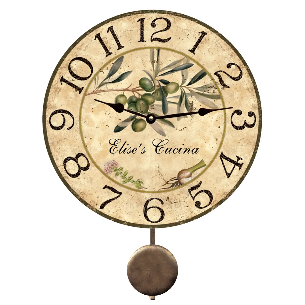 Unique Custom Olive Branch Wall Clock – Perfect Personalized Gift