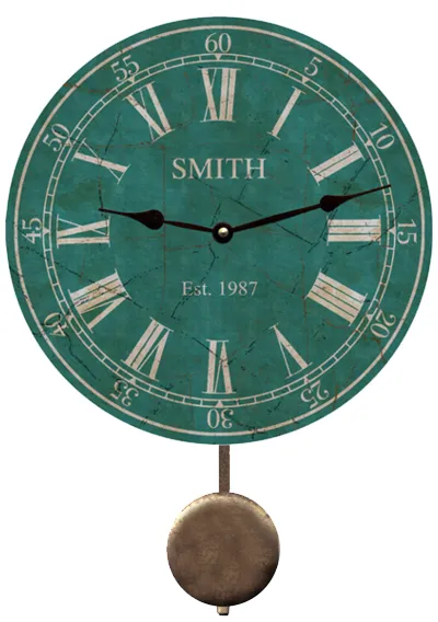 Unique Personalized Teal Clock