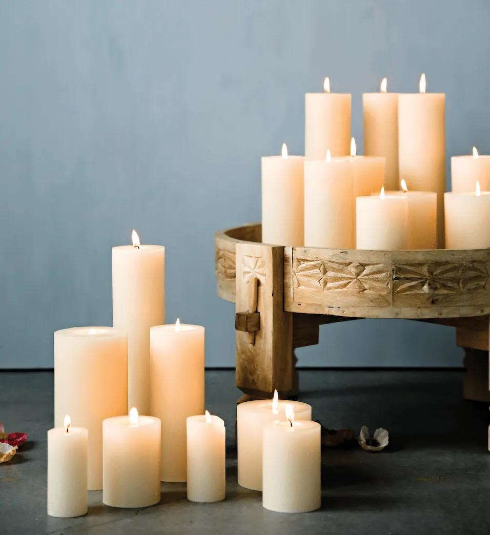 Unscented Pillar Candle