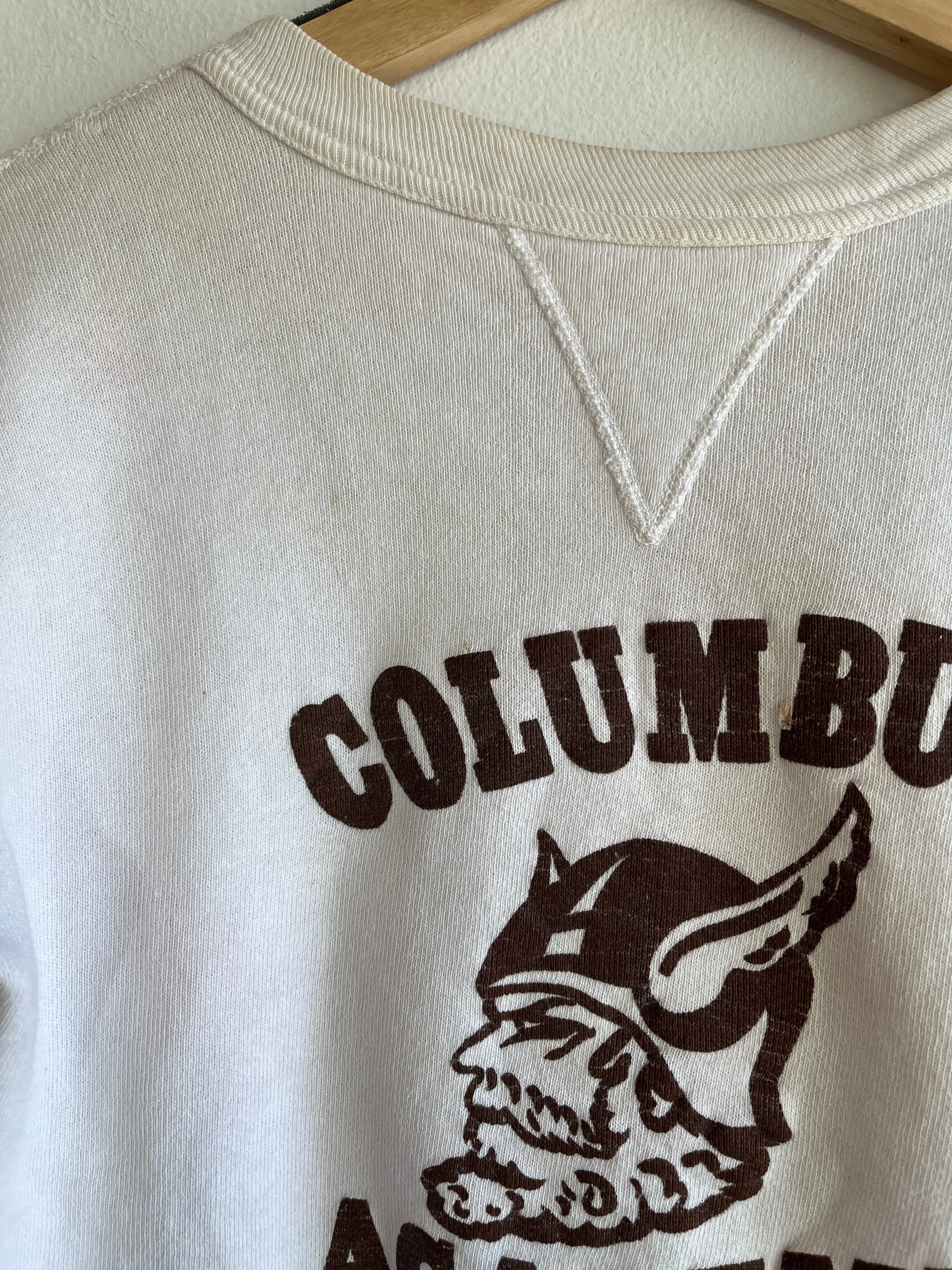 Vintage 1950s Columbus Academy V-Stitch Sweatshirt