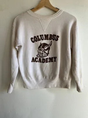 Vintage 1950s Columbus Academy V-Stitch Sweatshirt