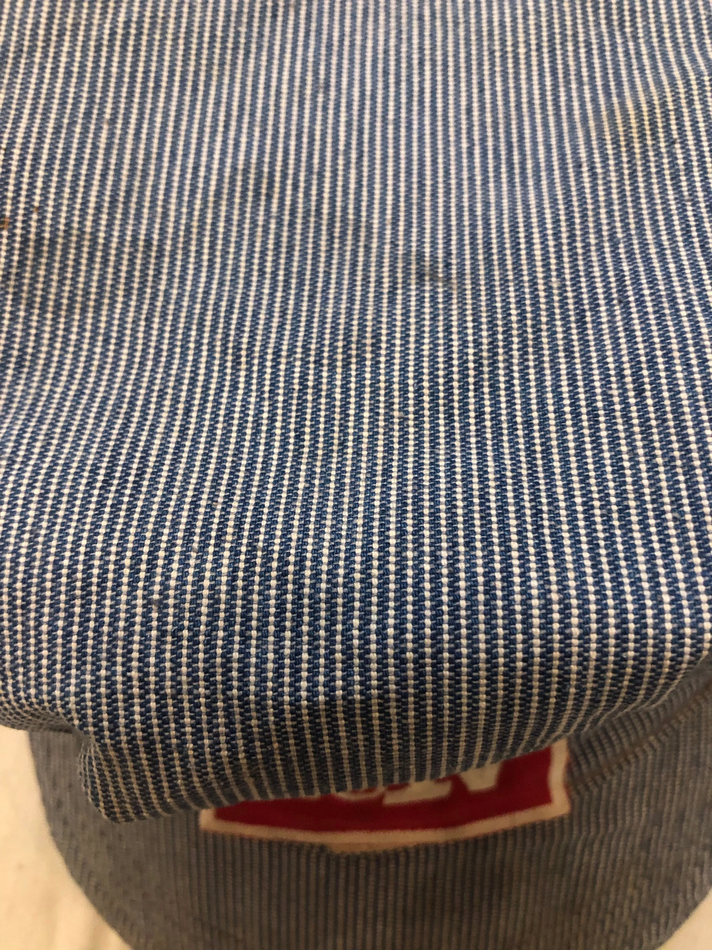 Vintage 1960s Lee Pincheck Pattern Denim Engineer/Conductor Cap