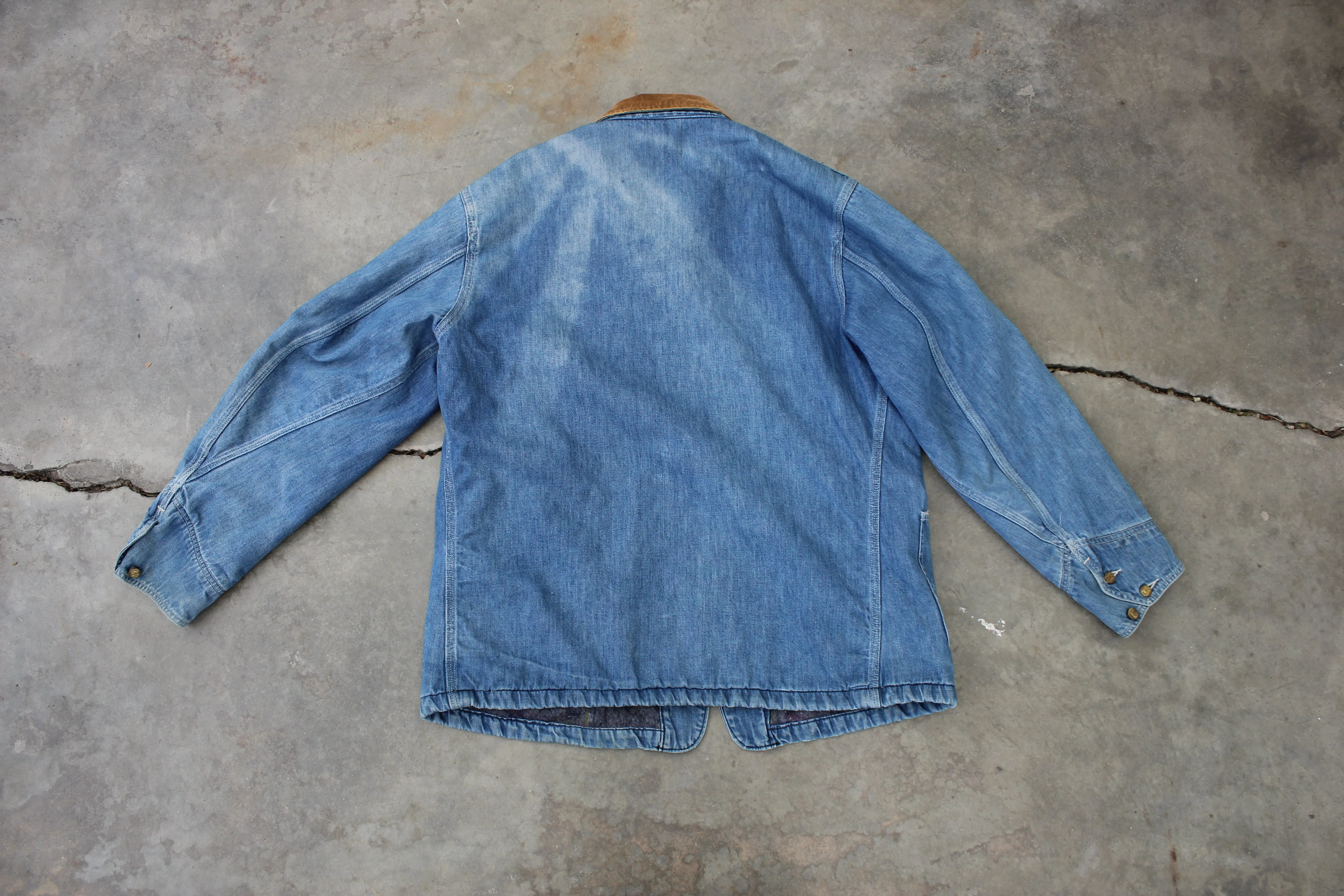 Vintage 1970's Lee Denim Lined Chore Coat