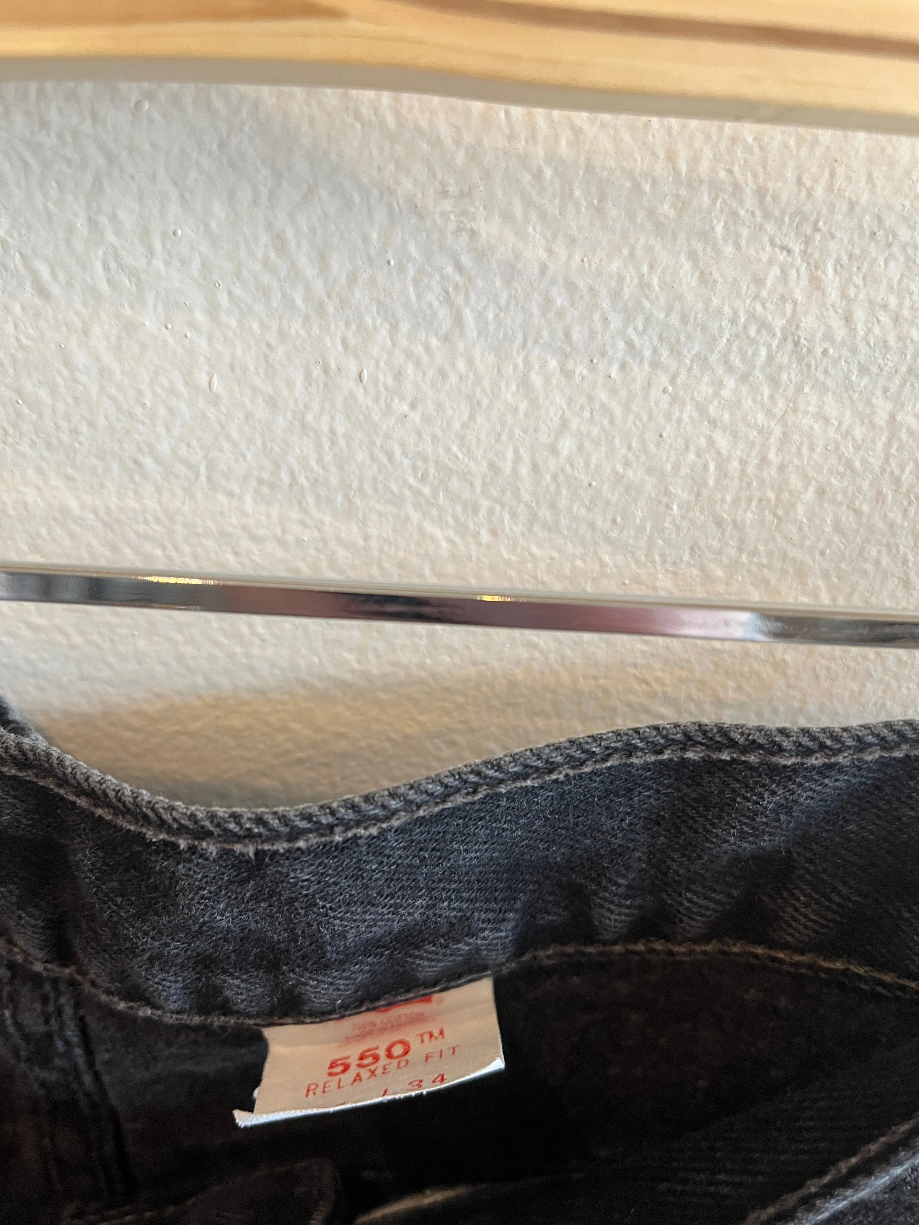 Vintage 1990's Levis 550 Black Denim Jeans