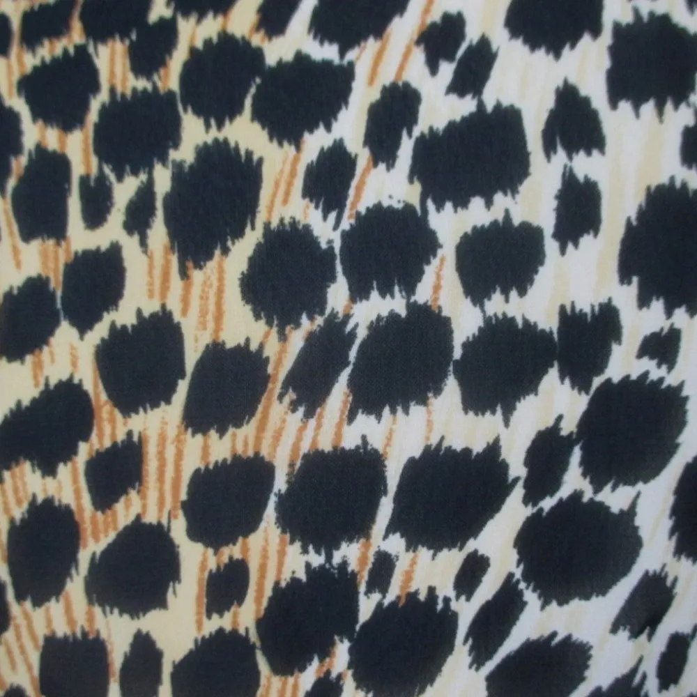 Vintage 70s 80s Leopard Print Blouse Top XL