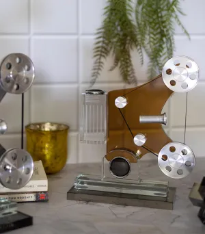 Vintage Projector Sculpture - Brown
