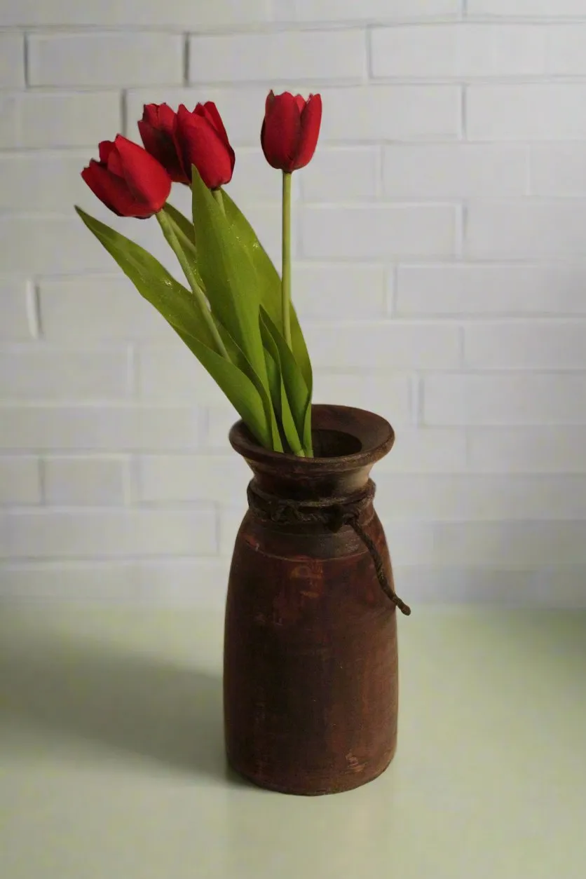 Vintage Wooden Himachal Pot / Planter