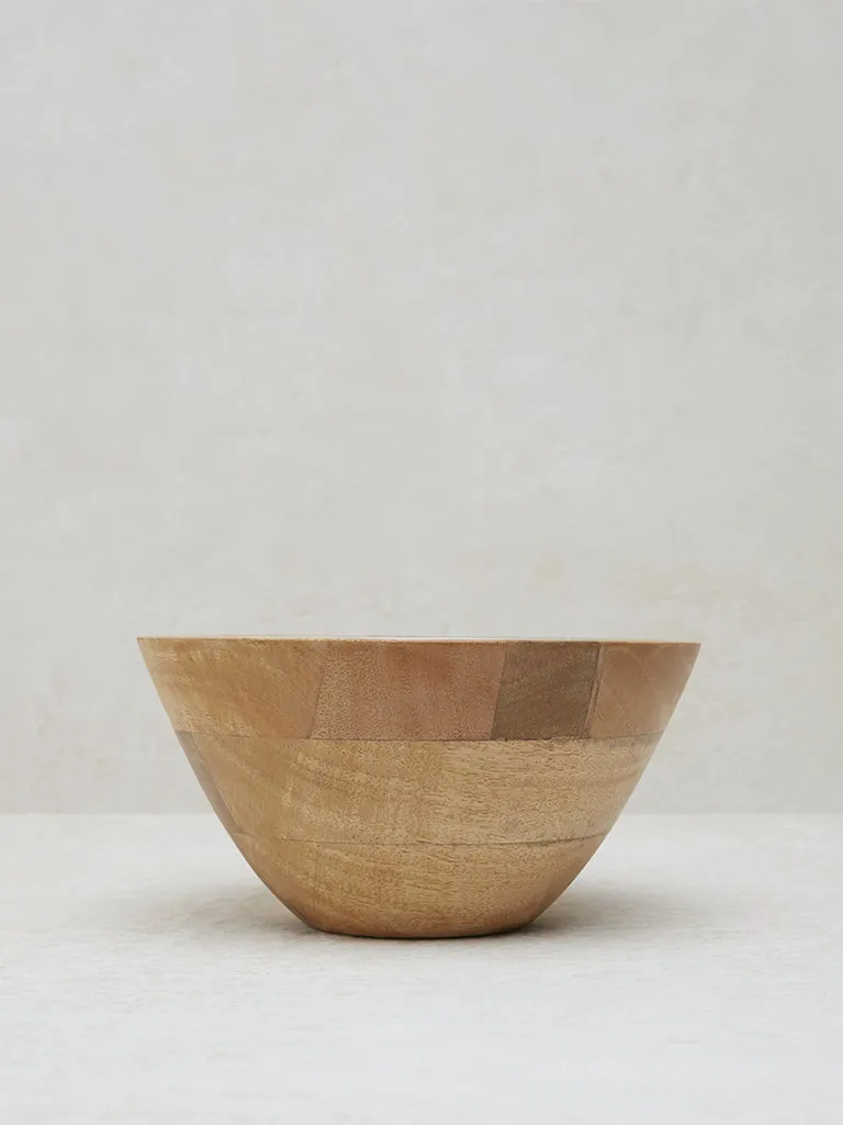 Westside Home White Enamel Wooden Bowl - Large