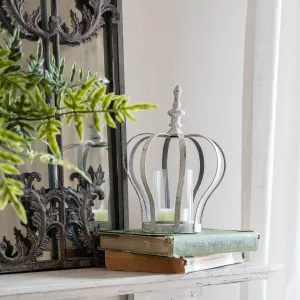 White Crown Candle Holder