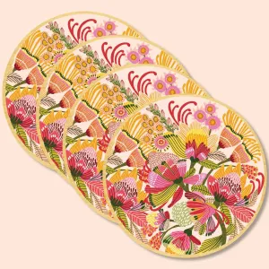 Wild Proteas Australian Wooden Coaster Set