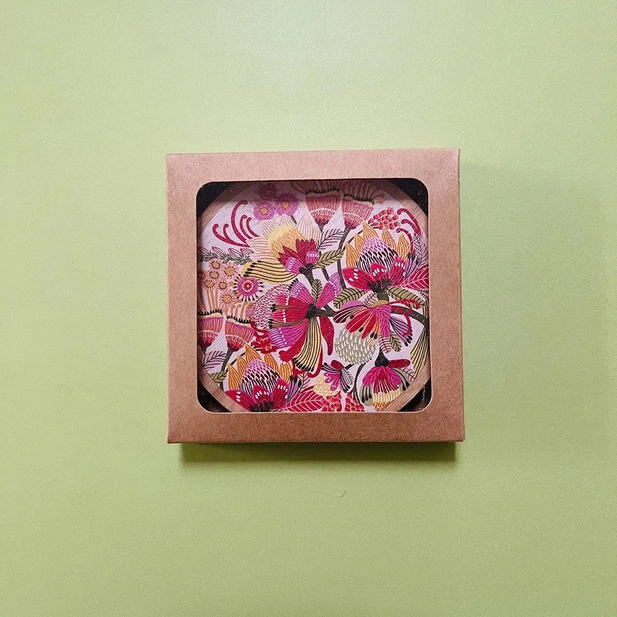 Wild Proteas Australian Wooden Coaster Set
