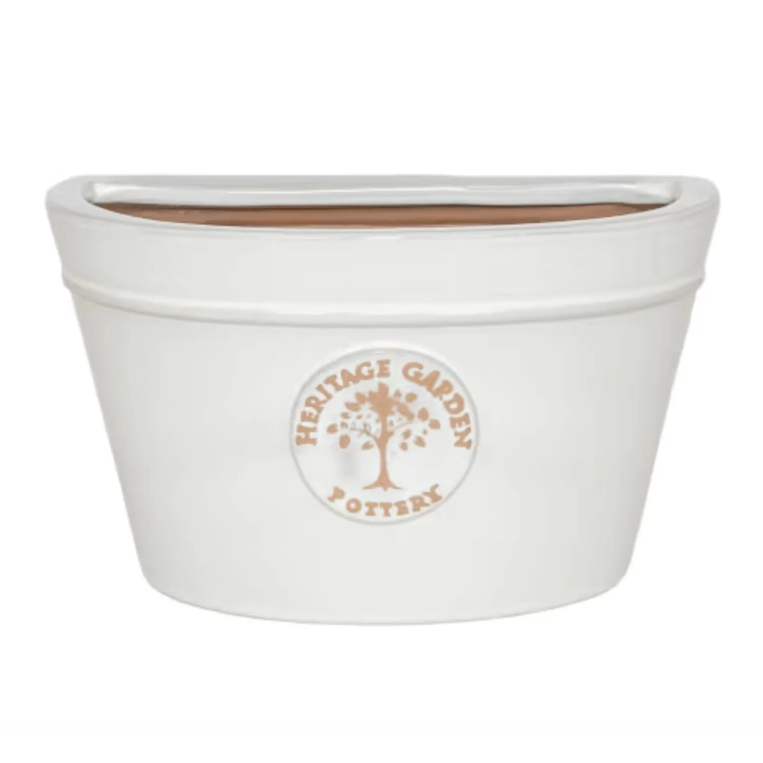 Woodlodge 35cm White Edwardian Glazed Wall Planter