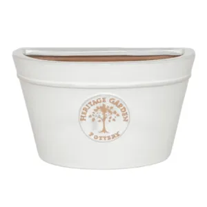 Woodlodge 35cm White Edwardian Glazed Wall Planter