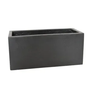 Woodlodge 70cm Black Polylite Trough Planter