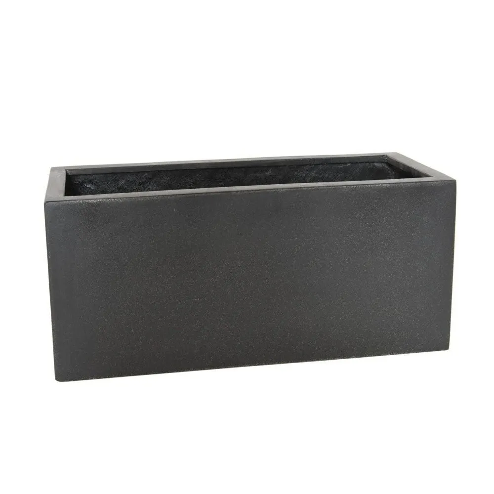 Woodlodge 70cm Black Polylite Trough Planter